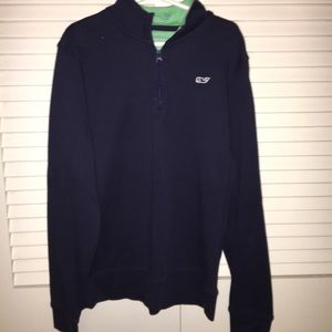 Navy blue boys quarter zip vineyard vines
